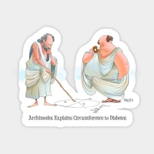 Archimedes explains circumference to Diabetes Sticker